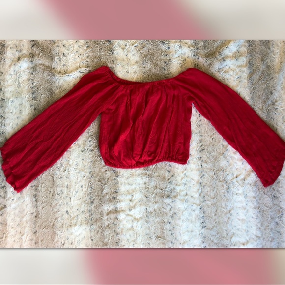 Pacsun hipster Coral Boho crop top - Picture 3 of 4